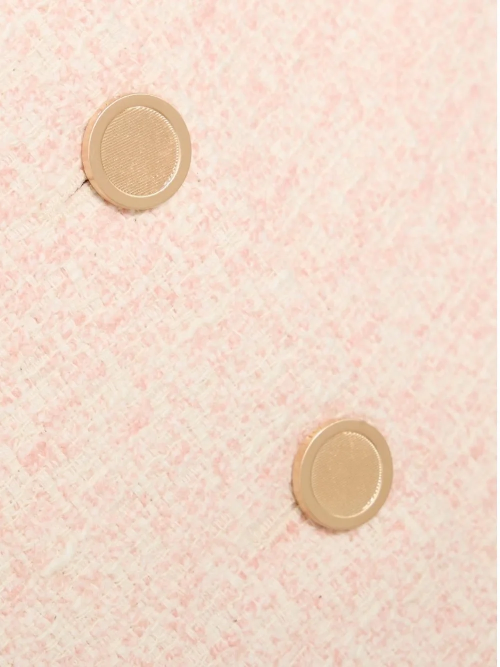Frame The Tweed Light Pink Gold Button Front A-Line Mini Skirt NEW Size 8 - Picture 2 of 13